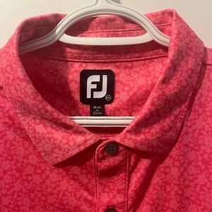 Pink patterned foot joy golf polo
